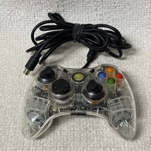Clear AfterGlow Wired Controller Microsoft XBOX 360 PC PL-3602